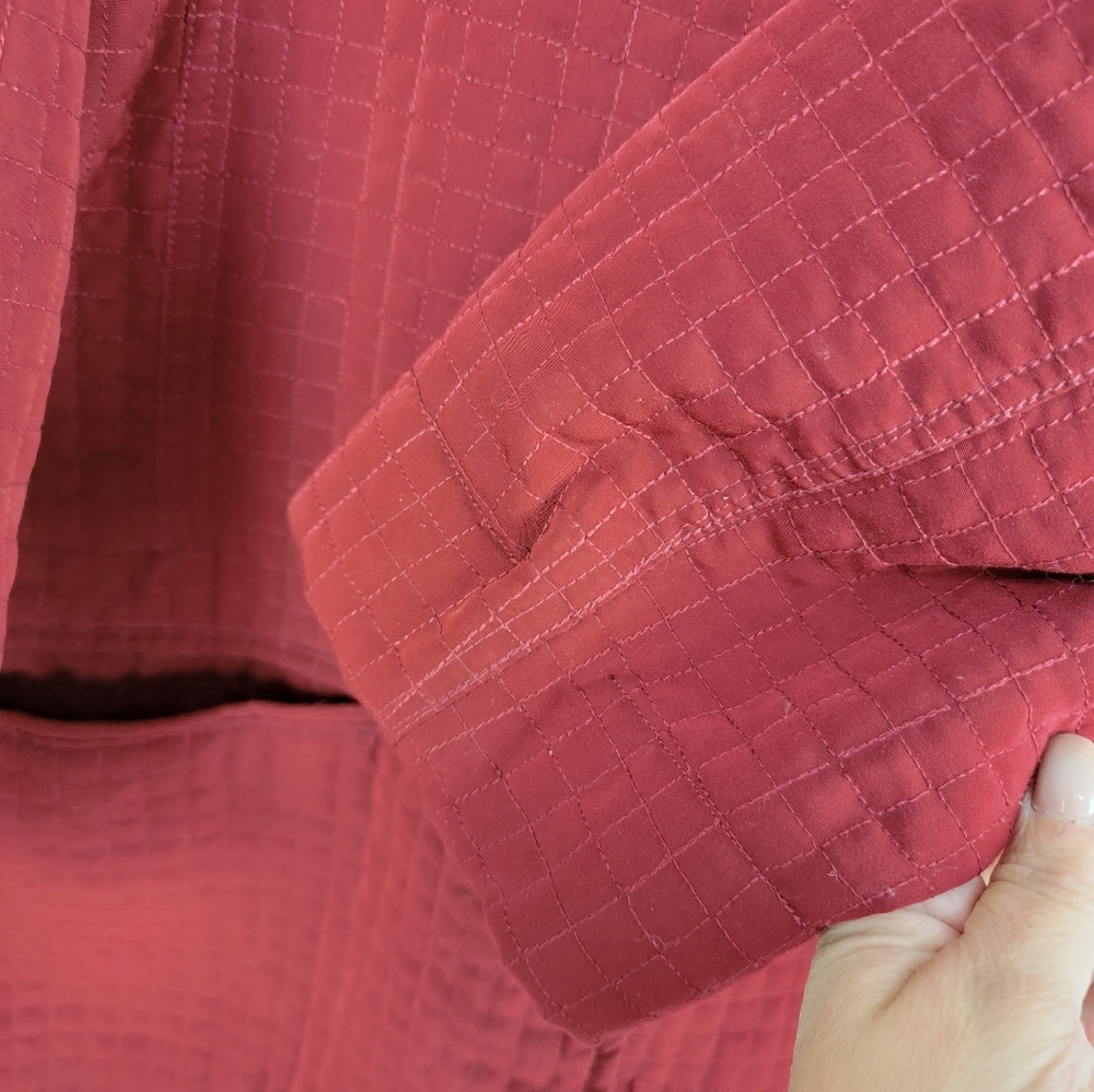 Tudor Court by Haband Red Quilted Snap Button Jacket Size 2X - Picture 8 of 14